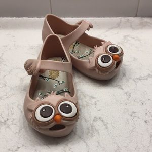 Mini Melissa Owl Shoes, Size 5 or 19/20 EUR